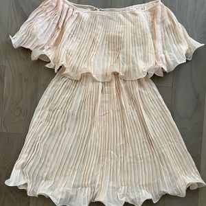BCBGMaxazria ruffle pleated dress